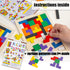 3 otters Wooden Blocks Puzzle, 2 Sets Russian Blocks Wooden Jigsaw Puzzles Brain Games Intelligence Toys for Kids White Elephant Gifts Party Favor...