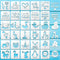 30 Pack Cute Baby Shower Stencils for Onesie Decorating Kit, Reusable Animal Themed Templates Shirt Fabric Stencils for Boy Girl Bodysuit Bibs Bag...