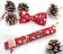 Lionheart glory Christmas Dog Bow Collar Santa Print Bow Dog Collar Girl or Boy Dog Bow tie Collar Pet Gift Adjustable Dog Collar for Large Dog...