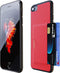 Kitoo Compatible with iPhone SE 2022 | 7 | 8 | SE 2020 Slim Case with 2 Card Holder Slot, Wireless Charging with 1 Card Support - Red...