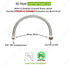 EZ-Fluid (2) 20" Water Supply Line,1/2" Fip x 3/8" Comp LF,Brass Nuts,Universal Stainless Steel Braided Faucet Water Supply Line Connector,Water S...