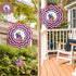 12 Inch 3D Patriotic Wind Spinner for Yard and Garden Outdoor Décor,3D Kinetic Metal Wind Sculptures,12 Inch Red White & Blue Statue of Liberty De...