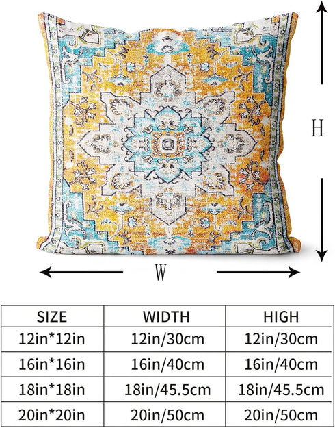Boho Throw Pillow Covers 22x22 inch Set of 2 Monaco Rug Carpet Double Sided Pattern Short Plush Cotton Soft Pillow Case Cushion Cover Pillowcase f...