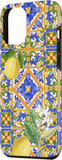 iPhone 13 Pro Max Sicilian,Italian,summer,tiles,citrus,mosaic,majolica art Case...