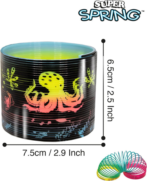 Super Spring - Ocean from Deluxebase. 2.5 Inch Sealife Rainbow Spring Toy. Sealife Slinky Toy and Rainbow Fidget Toy. Great Educational Toys, Gift...
