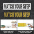 2pcs Watch Your Step Stencils, 22.83x5.51 inch Watch Your Step Signs Reusable Letter Stencils Paint Stencils Warning Sign Stencil Safety Stencils ...