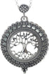 Artisan Owl Tree of Life 4x Magnifier Magnifying Glass Sliding Top Magnet Pendant Necklace, 30"...