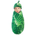Touched by Nature Unisex Baby Organic Cotton Swaddle Blanket and Headband or Cap, Cabbage, One Size...
