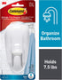 Command Bathroom Wall Hook with Water-Resistant Adhesive Strips, Bathroom Organizer for Hanging Bath Towels and Loofahs, 1 Shower Hook with 2 Comm...