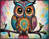 Posterizer 1 pcs- psychedelic funky hippie colorful owl print 5-Fantasy & Fiction Art-Retro Art- Living Room Bedroom Decor- unframed wall art...