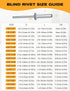 100 PCs 5/32'' x 1/4''Aluminum Blind Rivets, Pack of 100 CT 4mm x 6mm Pop Rivets with Aluminum Grip and Steel Mandrel...