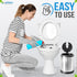 UMIEN Toilet Brush with a Lid - Stainless Steel Toilet Brush with Freestanding Canister - Modern and Sleek Bathroom Cleaning Accessories...