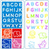 22Pcs Alphabet Tracing Stencil Set for Kids Drawing Stencils with Color Highlighter Letters Numbers and Cute Animal Pattern Paint Boards Learn Art...