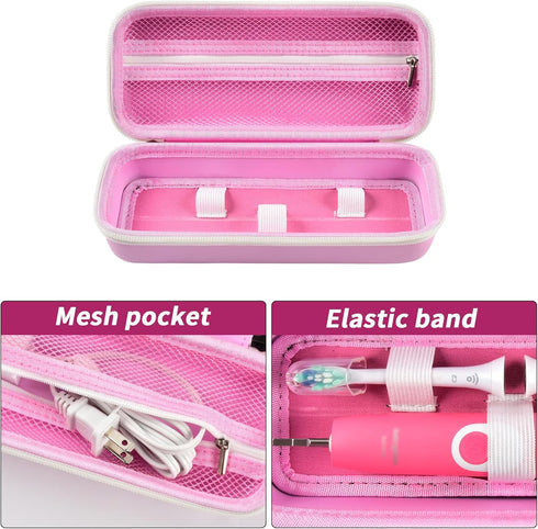Toothbrush Travel Case Compatible with Oral-B Pro 1000, 2000, 3000, 3500, 1500/ for Philips Sonicare ProtectiveClean 4100 5100 Electric Toothbrush...