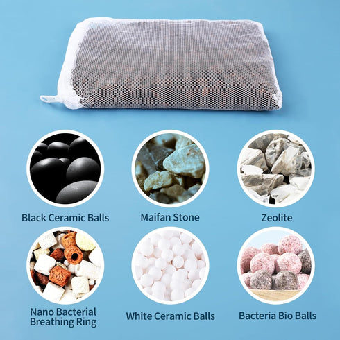 10 Pcs Bags for Aquarium, Reusable Fine Mesh Bag 7.9 x 5.9 Inch Aquarium Filter Media Bags Filter Media Activated Carbon Fish Tank Resins Filter...