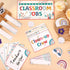 104 Pcs Classroom Jobs Bulletin Board Set Rainbow Bulletin Board Class Jobs Chart Set Cutout Teacher's Helper Chalkboard Decor for for School Wall...