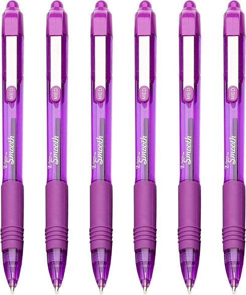 Z-Grip Smooth - Retractable Ballpoint Pen - Pack of 6 - Purple...
