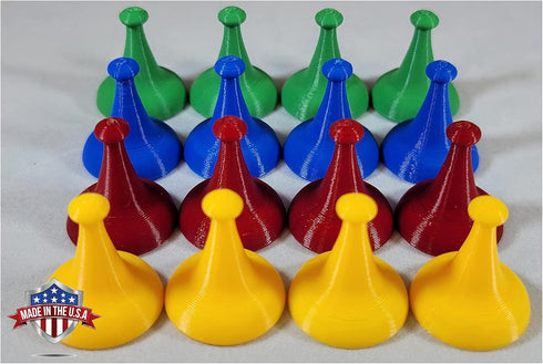 Sorry Board Game Replacement Pieces Parts Movers 16 Red Green Blue Yellow...