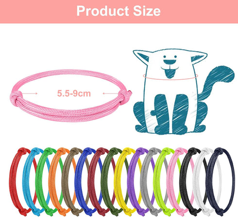 16pcs Puppy ID Collars Whelping Collars Adjustable Puppy ID Bands Identification Puppy Collar for Dog Kitten Newborn Pet, Multi Coloured...