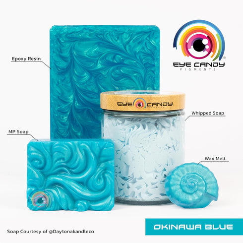 Eye Candy Premium Mica Powder Pigment “Okinawa Blue” (25 gr) Multipurpose DIY Arts and Crafts Additive | Natural Bath Bombs, Resin, Paint, Epoxy, ...