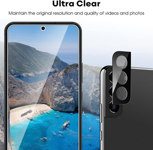 JETech Screen Protector for Samsung Galaxy S22 5G with Camera Lens Protector, Easy Installation Tool, Tempered Glass Film, Fingerprint ID Compatib...