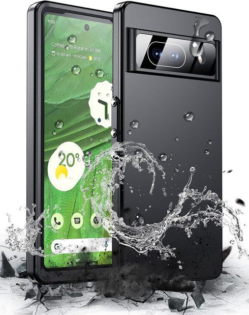 Hualele Pixel 7 Case IP68 Waterproof Dustproof Case with Built-in Screen Protector and Lens Protector, Rugged Full Body Sealed Heavy Duty Shockpro...