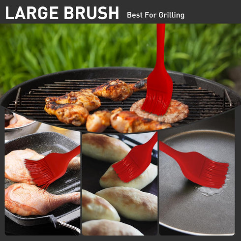 Pastry Brush-Begonia Silicone Basting Brush for Cooking,2pcs 10+8 in Heat Resistant Food Brushes for Baking, Grilling, Cooking and Spreading Oil, ...