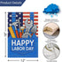 Louise Maelys Happy Labor Day Garden Flag 12x18 Double Sided Vertical, Burlap Small USA Garden Yard House Flags Banner Outdoor Outside Labor Day D...