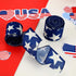 2 Rolls 20 Yard Star Blue Wired Edge Ribbon Patriotic Ribbon 2.5 Inch 4th of July Ribbon Beige Navy Blue DIY Crafts Ribbon for Party Decorations W...