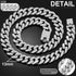 Cuban Link Dog Collar Gold Silver Color Metal Dog Chain Collar Cuban Diamond Chain Pet Collars for Dogs Cats Jewelry 8/10/14/16/18/20/24/28 Inch (...