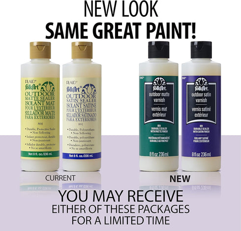 FolkArt K891 Outdoor Acrylic Sealer (8 Ounce), 891 Satin Finish...