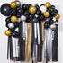 PartyWoo Crepe Paper Streamers 6 Rolls 492ft, Pack of Black Crepe Paper Party Streamers Decorations, Crepe Paper for Birthday Decorations, Party D...
