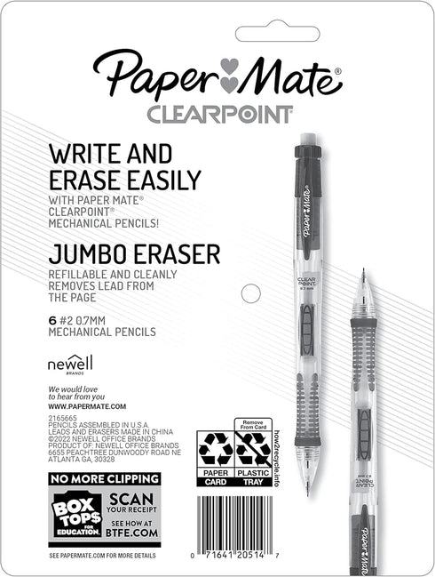 Paper Mate Clearpoint Mechanical Pencils 0.7mm, HB #2 Pencils Lead, Office Supplies, School Supplies, Teacher Supplies, Drawing Supplies, Drafting...