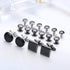 16 Pcs Cufflinks and Studs Set for Men Classic Tuxedo Shirt Cufflinks & Shirt Accessories Black&Silver Match for Business Wedding Formal Suit...