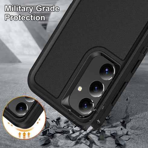 for Galaxy S24 Plus Case Galaxy S24+ Plus Case with Kickstand Case 3-Layer Military Grade Protective Case Cover Silicone Shockproof for Samsung Ga...