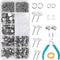 Caffox Hypoallergenic Earring Posts and Backs, 1800pcs Stainless Steel Stud Earring Kit with Earring Base Studs, Earring Backs and Jump Rings for ...