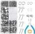 Caffox Hypoallergenic Earring Posts and Backs, 1800pcs Stainless Steel Stud Earring Kit with Earring Base Studs, Earring Backs and Jump Rings for ...