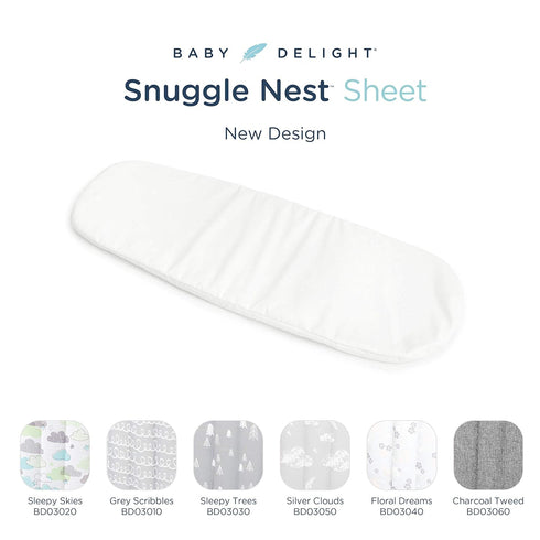 Baby Delight Snuggle Nest Sheet, Machine Washable, White...