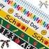 6 Rolls 18 Yards Back to School Ribbons, 3/8" School Day Grosgrain Ribbons Black Green Yellow Ribbons Apple Pencil ABC Gift Wrapping Ribbons for T...