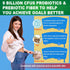 Butyrate Gummies with Probiotic + Prebiotic + Postbiotic - 9 Billion CFU Probiotics with Fiber, Calcium & Magnesium, Omega-3, Inulin, Psyllium Hus...