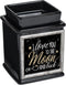 Elanze Designs Love You to The Moon Ceramic Glossy Black Interchangeable Photo Frame Candle Wax Oil Warmer...