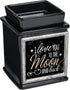 Elanze Designs Love You to The Moon Ceramic Glossy Black Interchangeable Photo Frame Candle Wax Oil Warmer...