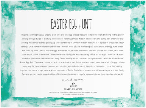 Galison Easter Egg Hunt – 1000 Piece Michael Storrings Puzzle Featuring The Spirit of Easter Festivities At A Whimsical Park...