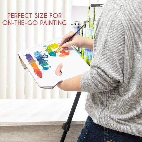 Zenacolor - Paper Palette Pad - 50 Removable and Disposable Sheets for Painters - 80gsm, 24lb - Paint Mixing Palette for All Paints (Oil, Acrylic,...