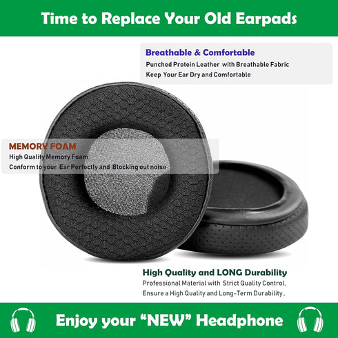 Breathable Replacement Earpads Cushions Compatible with Superlux HD 681EVO 668B HD681 681B 662 Headphones Ear Pads with Durable Fabric/Breathable ...
