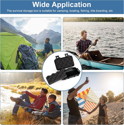 Waterproof Shockproof Box, Plastic Protective Hard Case, Outdoor Survival Box Hard Drive Case, Protective Grip Carry Phone Case Airtight Outdoor S...