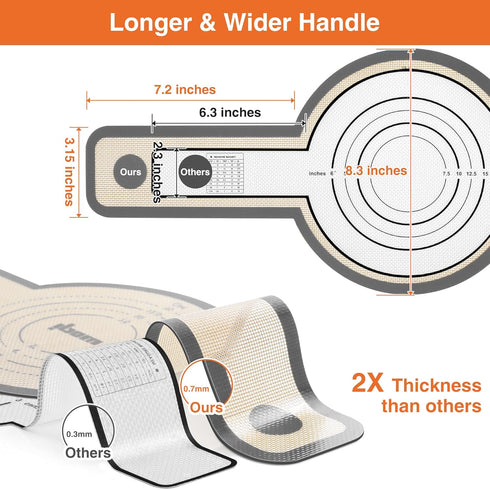 9Pcs Silicone Bread Sling Set for Dutch Oven with Dough Whisk & Bread Lame, Non-Stick & Easy Clean & Reusable, Extra Thick Silicone Baking Mat wit...