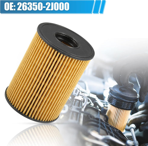 X AUTOHAUX 4 Pcs Engine Oil Filter Replacement 26350-2S000 Oil Fuel Filter for Hyundai Elantra Limited SE SEL 2.0L L4 - Gas 2021 2022...