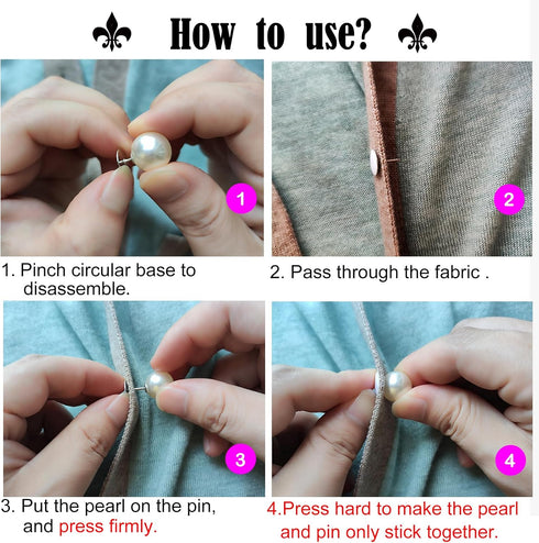 18 Sets No Sew Pearl Buttons Brooch Cover Up Buttons Pearl Pins Removable Reusable for Clothes DIY Clothing Accessories(Mix)...