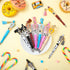 Teling 12 Pcs Beadable Pens Plastic Black Ink Ballpoint Pen with Assorted Spacer Beads Silicone Beads and Tassels and 12 Pcs Lobster Clasps for Of...
